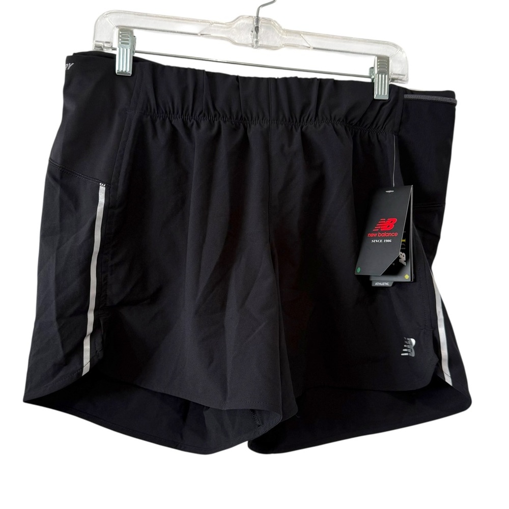 NWT New Balance large Black 5” Inseam Running Shorts Inner Brief Athletic Fit